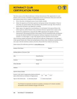 RotaRact club ceRtification foRm
