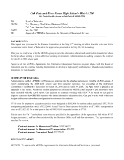 MENTA Contract Renewal - Intranet