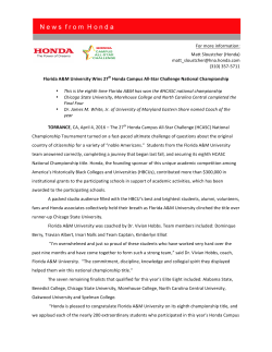 For more information: Matt Sloustcher (Honda)