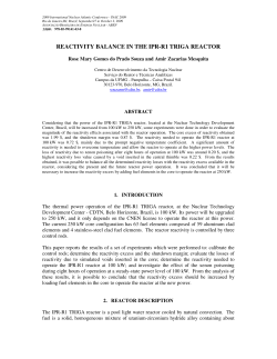 REACTIVITY BALANCE IN THE IPR