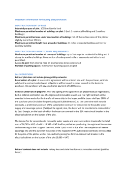 Important information for housing plot purchasers
