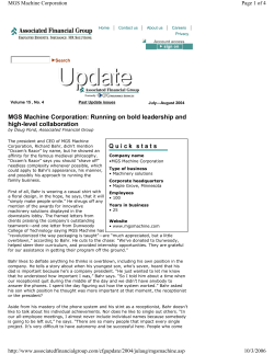 Running on bold leadership and high-level