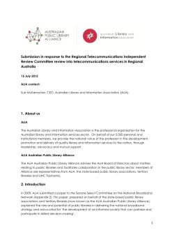 Submission in response to the Regional Telecommunications