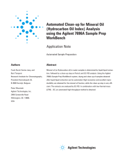Automated Clean-up for Mineral Oil (Hydrocarbon Oil Index