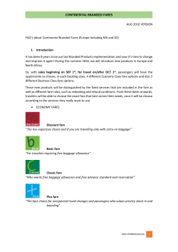cONTINENTAL BRANDED FARES