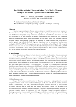 Establishing a Global Nitrogen/Carbon Cycle Model: Nitrogen