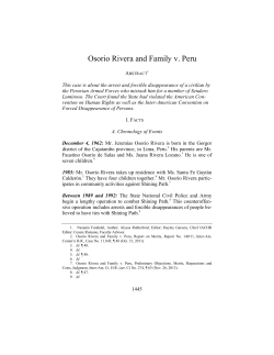 Osorio Rivera and Family v. Peru