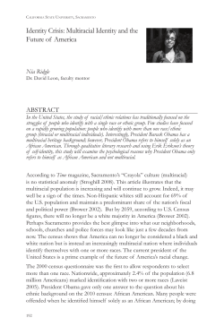 Identity Crisis: Multiracial Identity and the Future of America