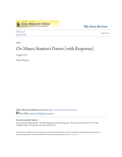 On Maura Stanton`s Poems [with Response]