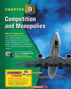 Chapter 9: Competition and Monopolies