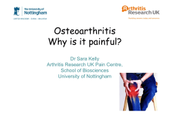 Osteoarthritis Why is it painful?
