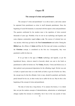 Chapter II The concept of crime and punishment