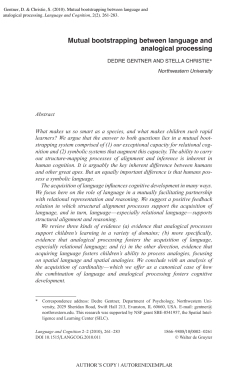 Mutual bootstrapping between language and analogical processing