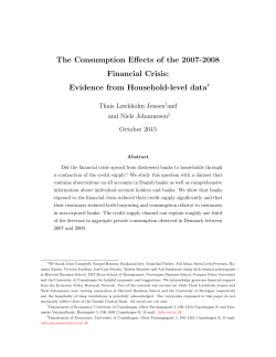 The Consumption Effects of the 2007