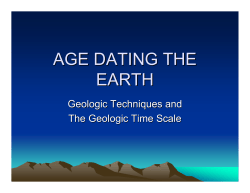 AGE DATING THE EARTH