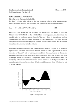 Environmental Physics (Solar Energy), Lecture 2 March 11th 2003