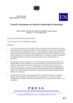 EN Council conclusions on effective leadership in education