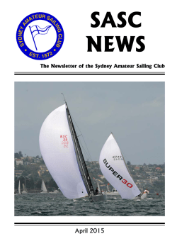 April 2015 - Sydney Amateur Sailing Club