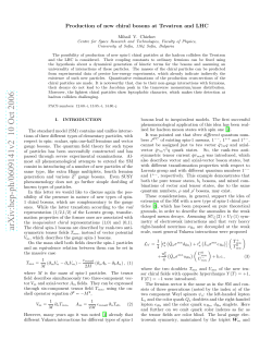 Production of new chiral bosons at Tevatron and LHC