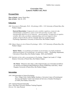 Curriculum Vitae Lymaries Padilla Cotto, Ph.D. Personal Data