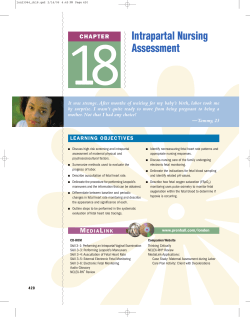 Chapter 18: Intrapartal Nursing Assessment