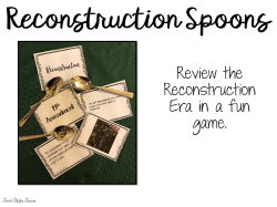 Review the Reconstruction Era in a fun game.