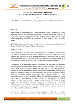 narratives and types of narrators