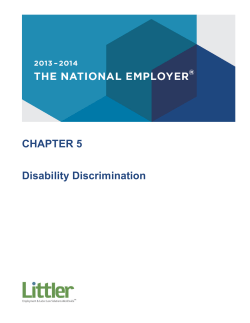Disability Discrimination - Sacramento Area Human Resource
