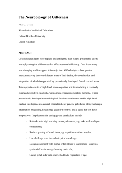 The Neurobiology of Giftedness