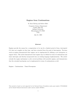 Engines from Continuations - Computer Science: Indiana University