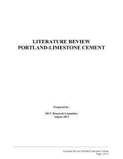 literature review portland-limestone cement