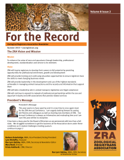 (Issue 2) publication of For The Record