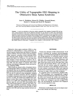 The Utility of Topographic EEG Mapping in Obstructive Sleep Apnea