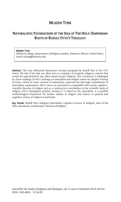 mladen turk - Journal for the Study of Religions and Ideologies