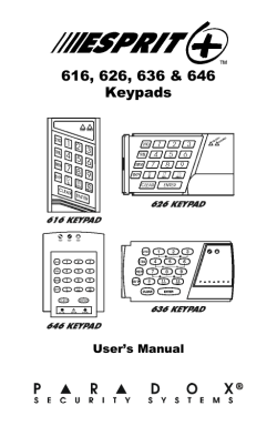 616, 626, 636 and 646 Keypads : User`s Manual