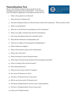 Naturalization Test - Grants Pass School District 7