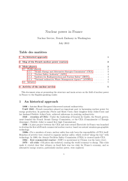 Nuclear power in France - French Embassy in the U.S.