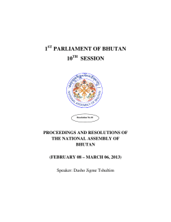 1 - National Assembly of Bhutan