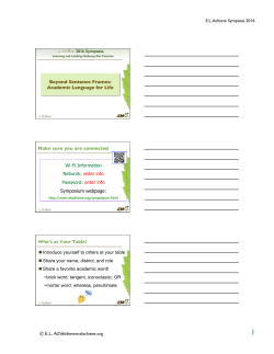Beyond Sentence Frames