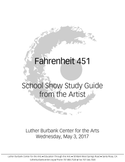 Study Guide - Luther Burbank Center for the Arts