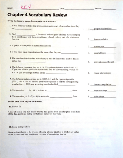 Chapter 4 Vocabulary Review