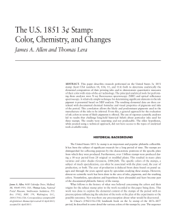 The U.S. 1851 3&cent; Stamp: Color, Chemistry, and Changes