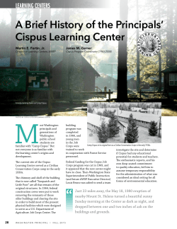 A Brief History of the Principals` Cispus Learning Center