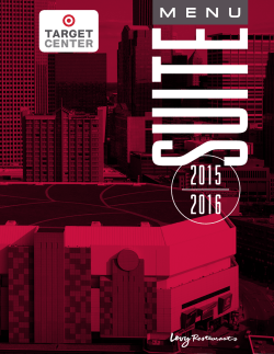 MENU - Timberwolves Premium Seating