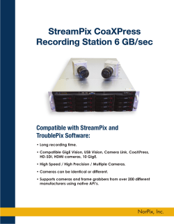 StreamPix CoaXPress Recording Station 6 GB/sec