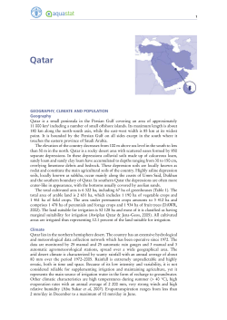 GeoGraphy, climate and population Geography Qatar is a small