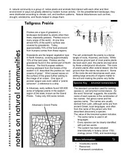Notes on Natural Communities - Arkansas Natural Heritage
