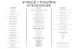 to view our Dinner Menu - Vince Young Steakhouse