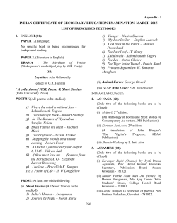 Appendix I - List of Prescribed Books - Languages