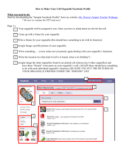 Cell Organelle Facebook Page Instructions